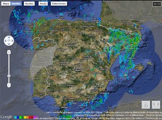 Radares de AEMET en Google Map en tiempo real y más
