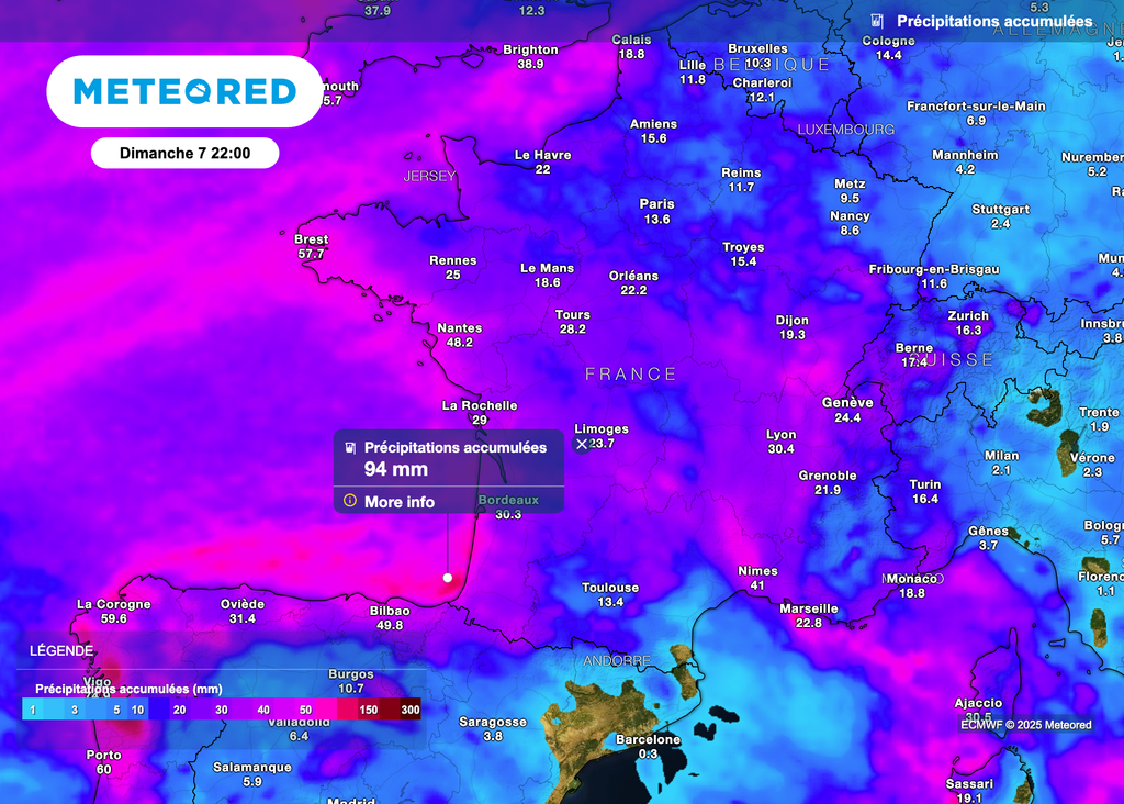 Fortes averses demain sur les côtes aquitaines !