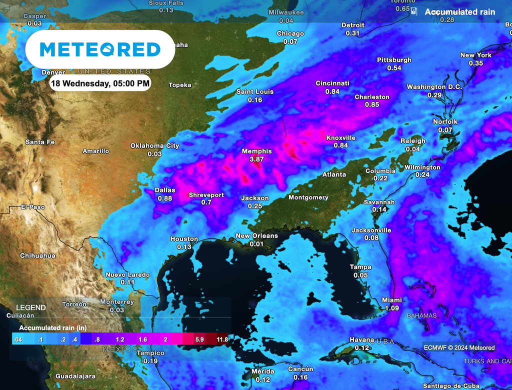 accumulated rain