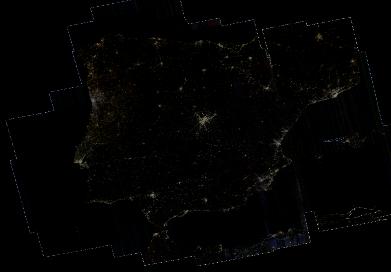 RALAN-Map possibilita a investigação e a tomada de decisões com base nos padrões de poluição luminosa na Península Ibérica.