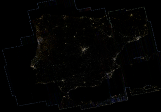 RALAN-Map revela mapa detalhado da poluição luminosa na Península Ibérica com grande resolução