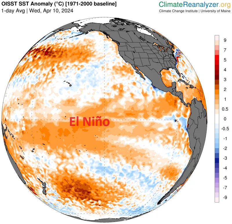 Schneller Übergang von El Niño zu La Niña in den kommenden Monaten des Jahres 2024, laut NOAA-Vorhersage