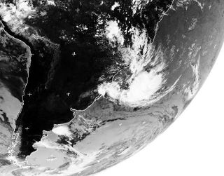 Rara depresión subtropical en la costa de Brasil
