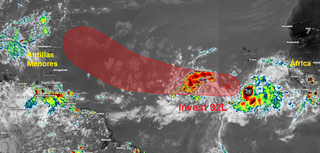 La rara depresión tropical Bret a punto de formarse