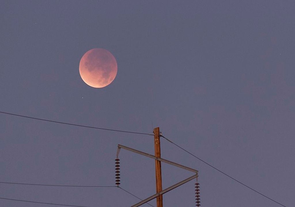 Partial lunar eclipse. Credit: Collin Grady from Las Vegas, NV, USA