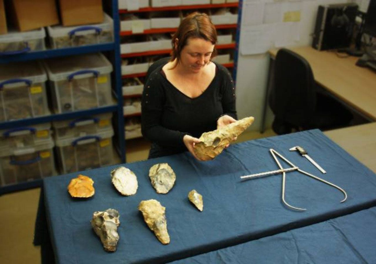 Rare Ice Age site in Kent yields giant stone artefacts