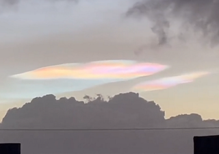 Beautiful images capture rare nacreous clouds in Scotland