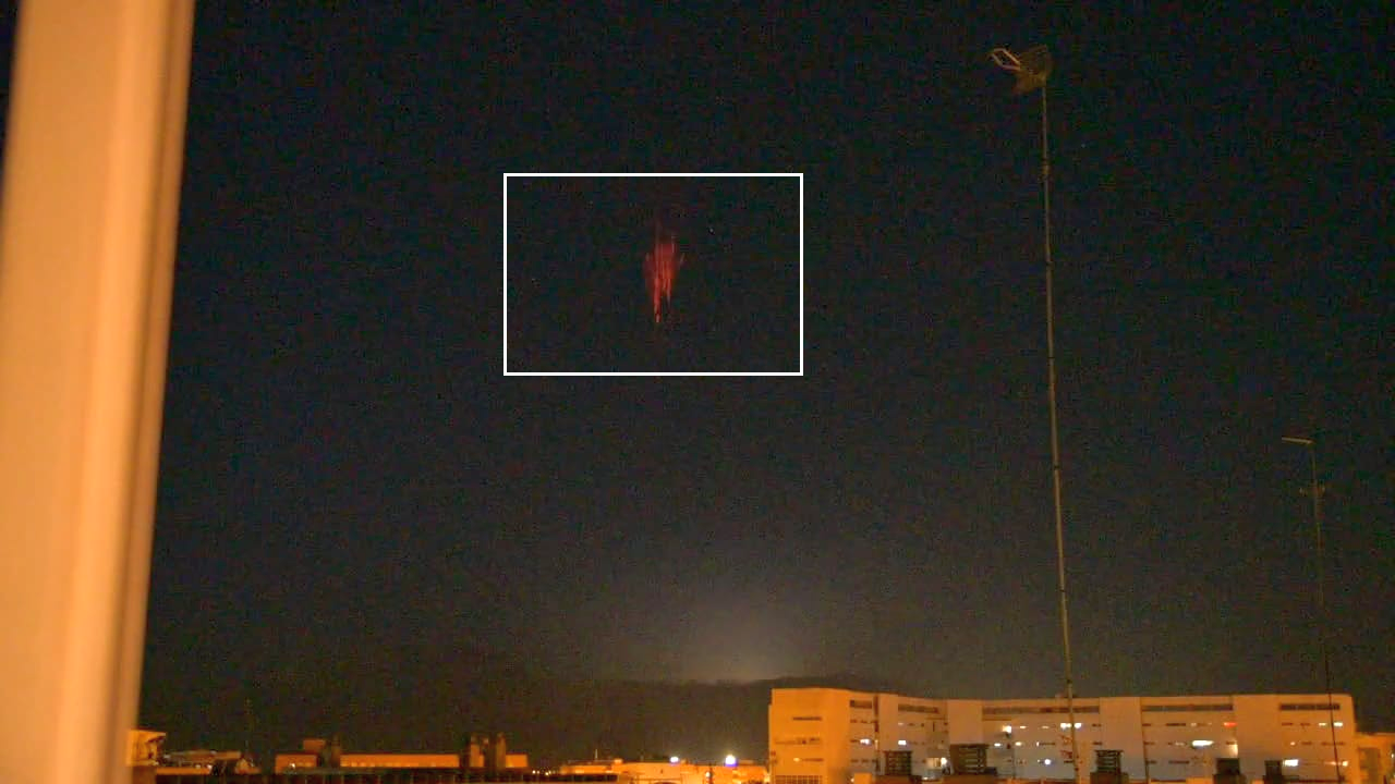 Imagen de un sprite fotografiado desde Sevilla el 11 de agosto de 2020 sobre las 22:20 hora local. Foto de Francisco Vallejo Pérez