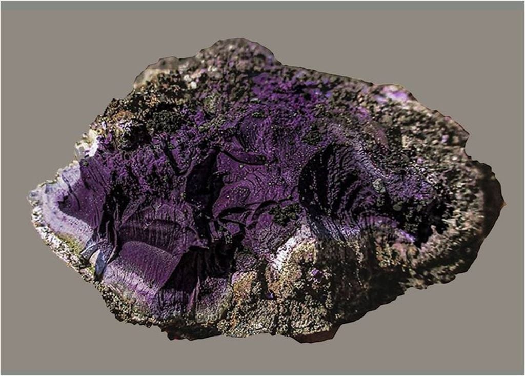 rare purple pigment, stone