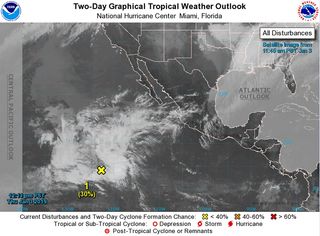 Raro y posible ciclón tropical fuera de temporada en el Pacifico Norte Oriental