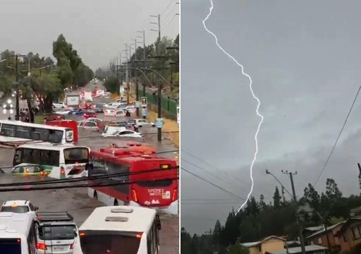 Rayos, granizos, lluvias y un alud: el intenso fin de semana meteorol&oacute;gico que sacudi&oacute; a Santiago y la RM