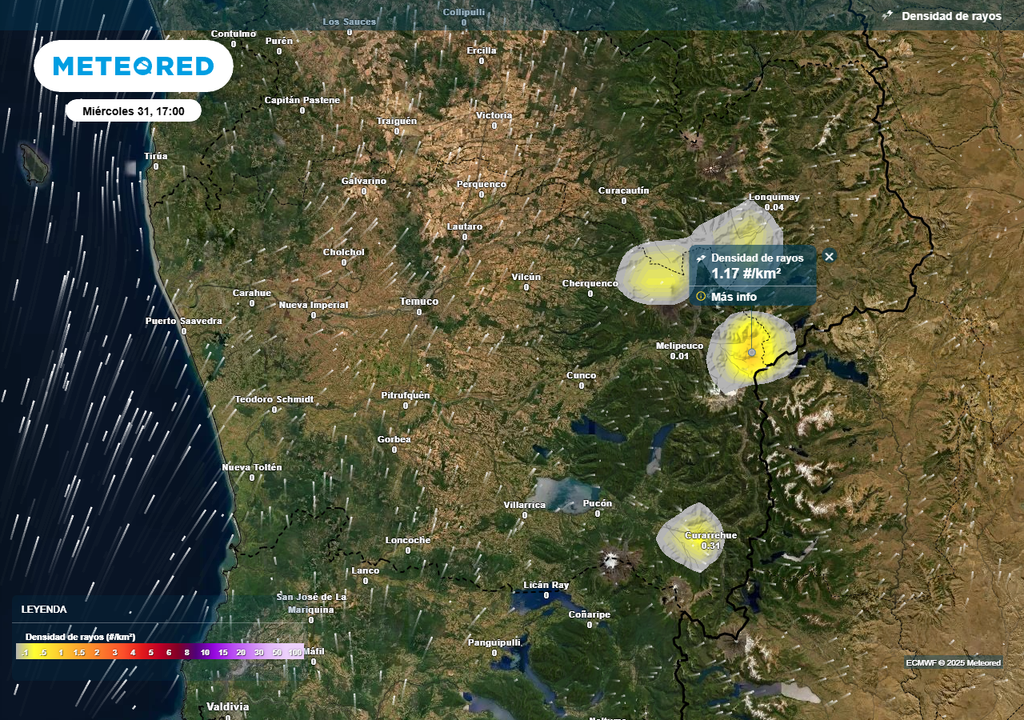 Pronóstico Chile centro sur, Meteored