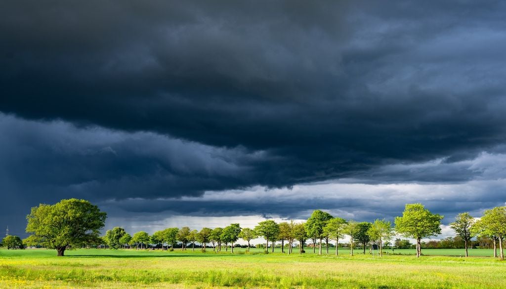 Ce gros nuage noir qui se forme à l'horizon annonce un orage
