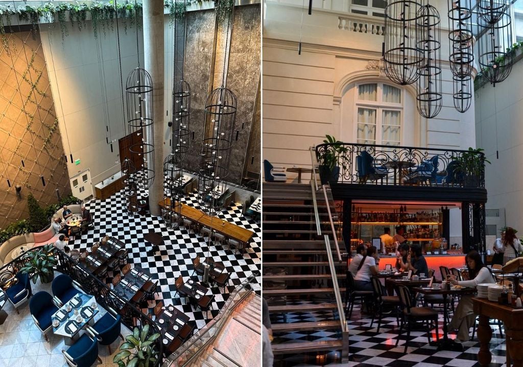 Recoleta Grand Vistas del patio central -anteriormente paseo de carruajes- que hoy integra el conjunto de instalaciones del hotel 5 estrellas.