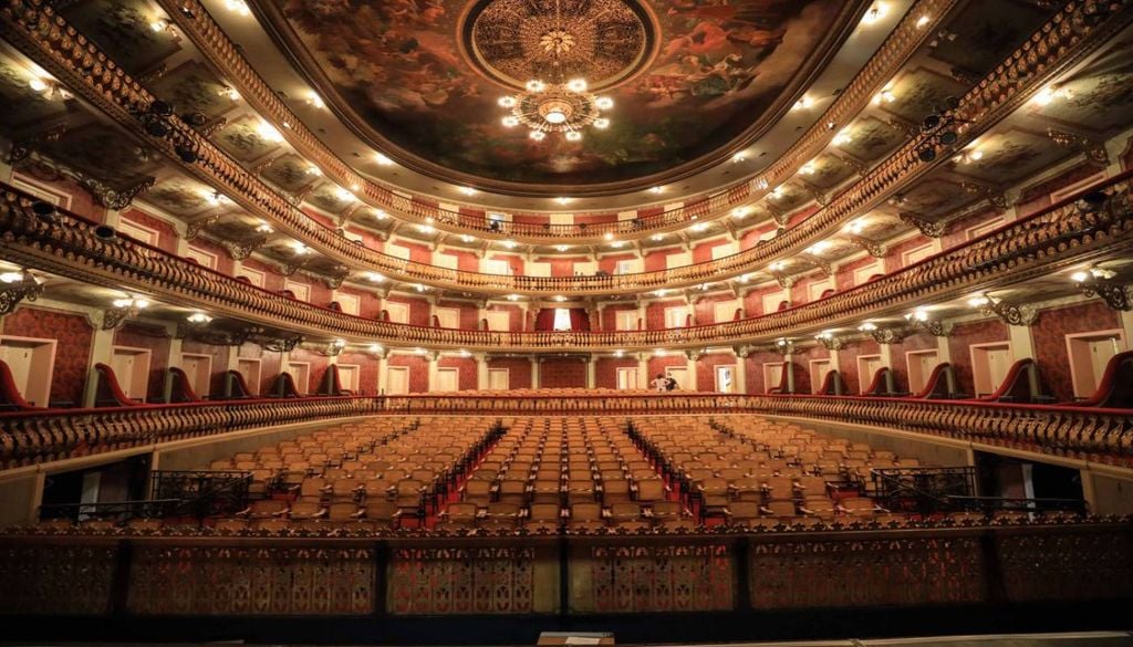 O belíssimo interior do Theatro da Paz, em Belém, Pará. Crédito: Divulgação.
