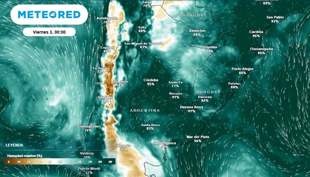 El ambiente humedo va a continuar durante el viernes