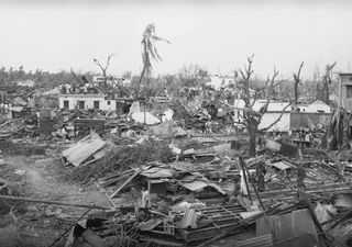 Récord de mortalidad causada por un tornado en Manikganj, Bangladesh en 1989