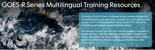 Recursos on-line de GOES-R
