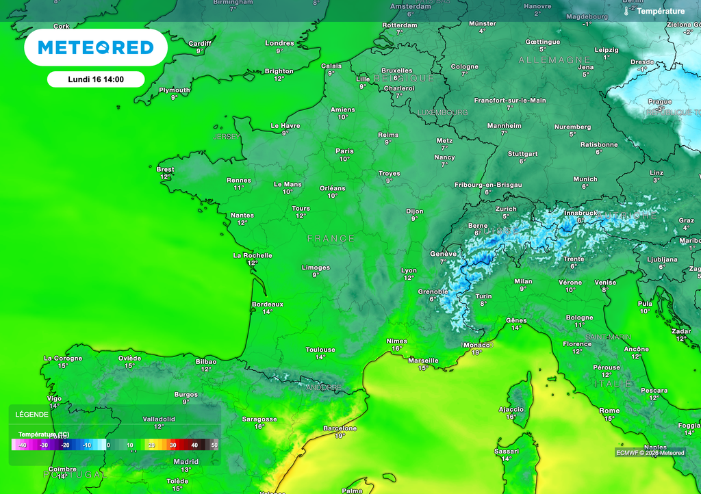 Ce lundi après-midi, douceur de saison sur une grande partie de l'hexagone.