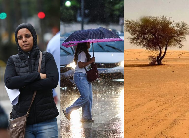 Reforço do frio, chuvas intensas e umidade de deserto nesta quinta-feira no Brasil