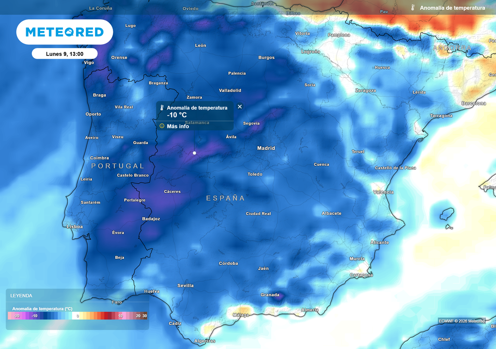 Queda invierno para rato: a comienzos de la próxima semana las temperaturas estarán 10 ºC por debajo de la media habitual de la época.