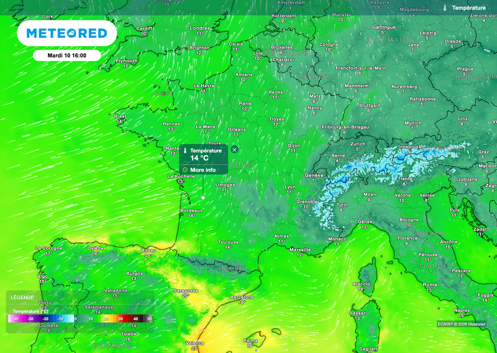 Douceur bien présente ces prochains jours en France.