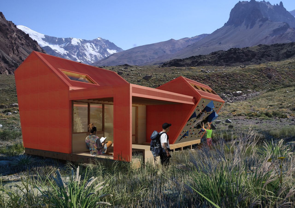 Refugio de montaña parte delpProyecto Los 16 de Chile. Refugio de montaña parte delpProyecto Los 16 de Chile.