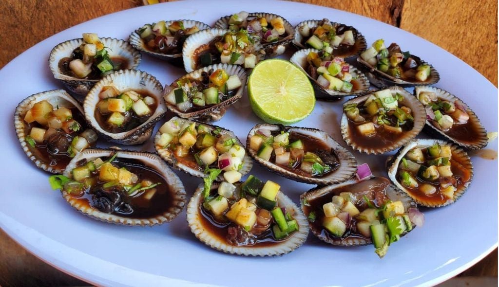 Uno de los principales atractivos de Playa Ventura es su gastronomía. Imagen Dirección de Turismo de Copala.
