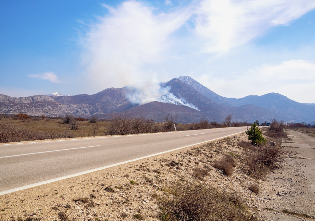 Bosnia, Herzegovina, Republika Srpska, Waldbrand, Rauchwolken