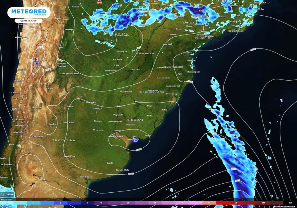 região sul massa de ar frio