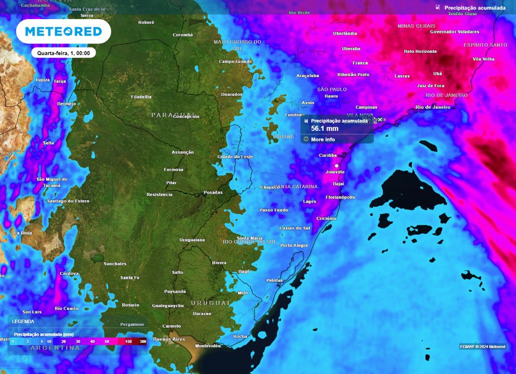 chuvas na região Sul