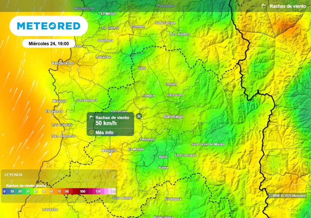 mapa de rachas de viento