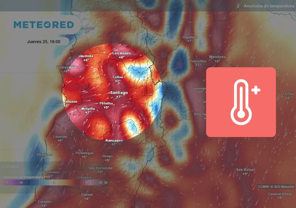 mapa de anomalía de temperatura
