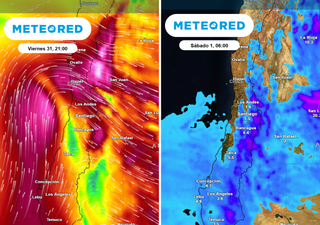 Regresan las lluvias a la Región Metropolitana: ECMWF prevé chubascos y un fuerte descenso térmico en Santiago