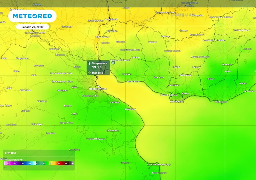 temperatura del sábado 29 de noviembre en AMBA temperatura del sábado 29 de noviembre en AMBA