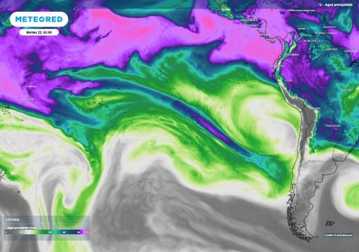 Regresan los r&iacute;os atmosf&eacute;ricos con lluvias importantes: fen&oacute;meno de categor&iacute;a 3 llegar&aacute; a Chile la pr&oacute;xima semana
