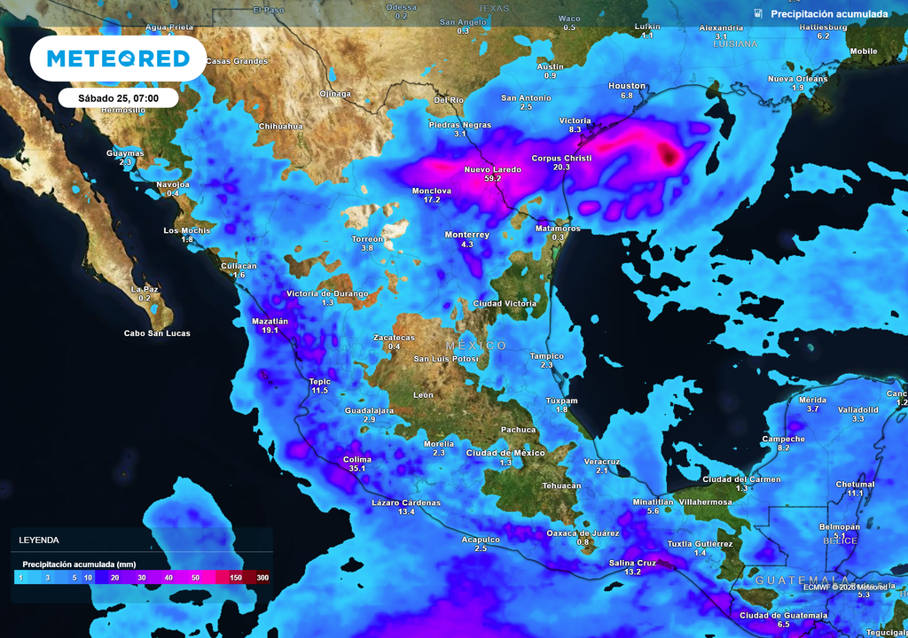 Lluvias y tormentas localmente fuertes se prevén este día en el noreste y occidente por remanentes de Bertha y el Monzón, siendo más aisladas en el resto del país.