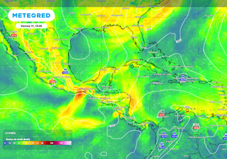 Remanentes del frente frío 37 y la masa de aire que lo impulsa generan lluvias con vientos fuertes en México