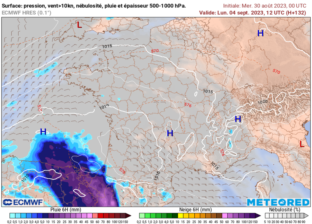 Un ciel avec un dégradé nuageux allant du Nord-Est au Sud-Ouest sera présent. Le Sud-Ouest aura un ressenti plus lourd en lien avec l'approche d'une zone instable.