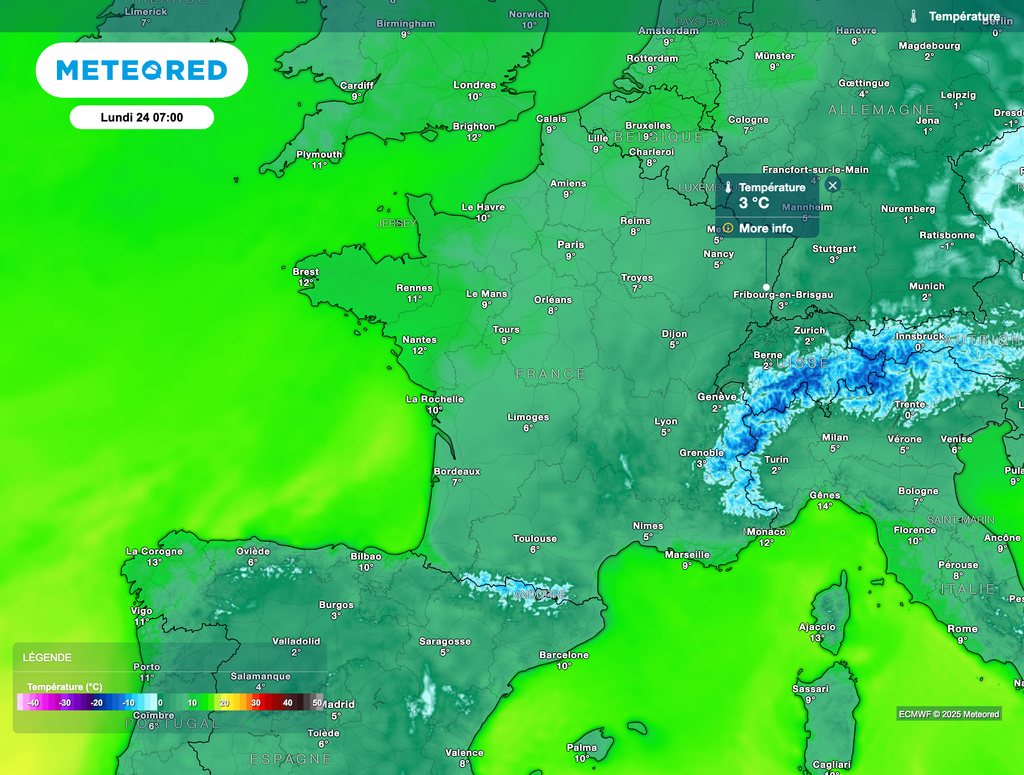 Les températures matinales seront orientées à la baisse.