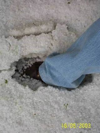REPORTAJE DE LA GRANIZADA EN LA SIERRA DE MADRID DEL VIERNES 16 DE MAYO DEL 2003