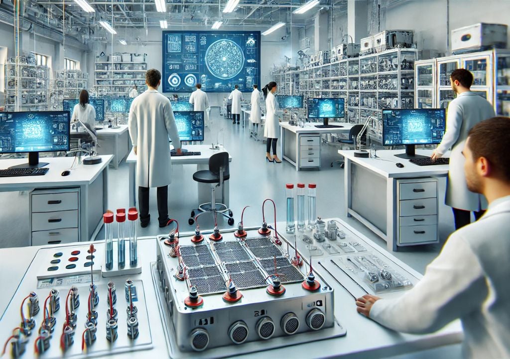 imagen de un laboratorio de desarrollo tecnológico creado mediante el uso de inteligencia artificial