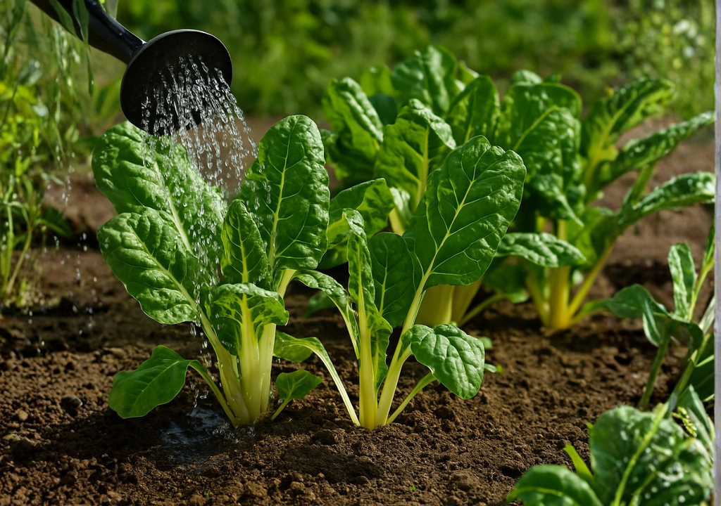 riego de acelgas. riego de acelgas.