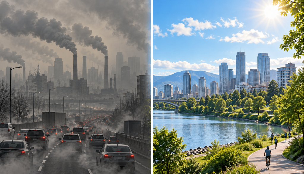 La contaminación del aire afecta la salud, la productividad y el bolsillo, mientras que reducir las emisiones permite avanzar hacia ciudades más limpias, saludables y habitables. La contaminación del aire afecta la salud, la productividad y el bolsillo, mientras que reducir las emisiones permite avanzar hacia ciudades más limpias, saludables y habitables.