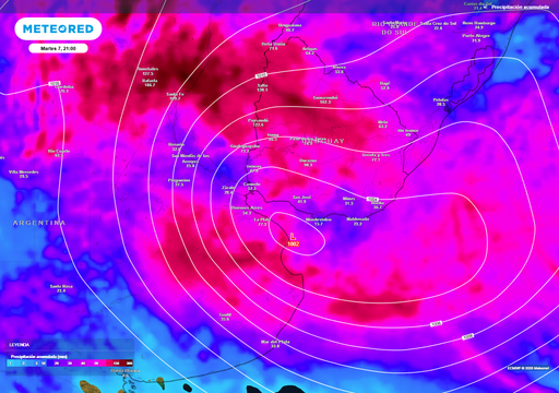 Restan varios d&iacute;as m&aacute;s de aire tropical y fuertes tormentas en Argentina, con una gran ciclog&eacute;nesis la pr&oacute;xima semana