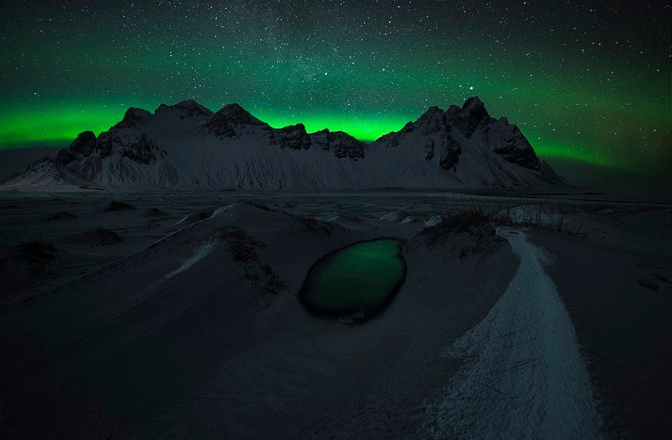 Segundo premio: "Aurora boreal en Stockness", de Gorka Zárate.