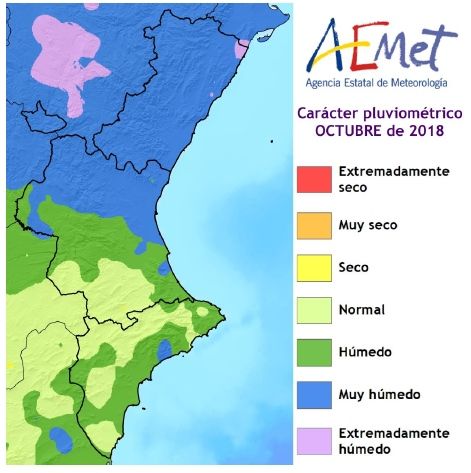 Resumen Climático De Octubre De 2018 En La Comunidad Valenciana: Frío Y Muy Húmedo Resumen Climático De Octubre De 2018 En La Comunidad Valenciana: Frío Y Muy Húmedo
