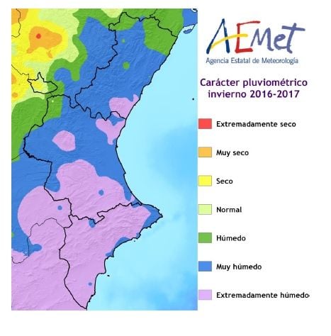 Resumen Climático Del Invierno 2016-2017 (DEF) En La Comunidad Valenciana