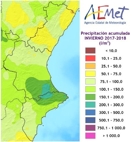 Resumen Climático Del Invierno 2017-2018 En La Comunidad Valenciana Resumen Climático Del Invierno 2017-2018 En La Comunidad Valenciana