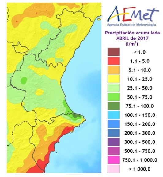 Resumen Climático Del Mes De Abril De 2017 En La Comunidad Valenciana Resumen Climático Del Mes De Abril De 2017 En La Comunidad Valenciana